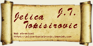 Jelica Topisirović vizit kartica